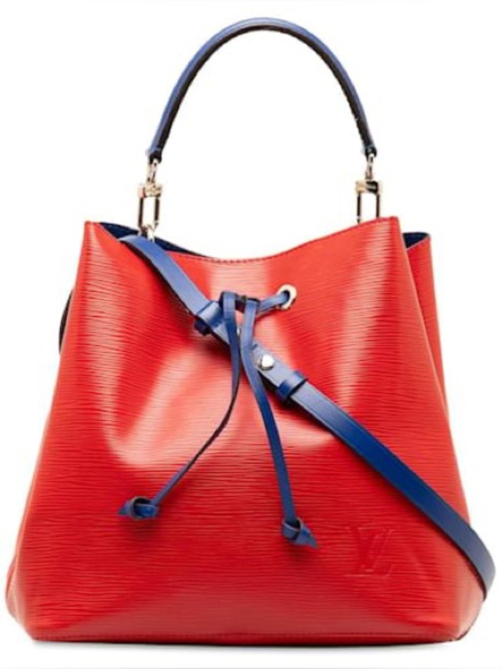 Louis Vuitton Néonoé MM bucket bag Red Epi leather & blue drawstring and lining